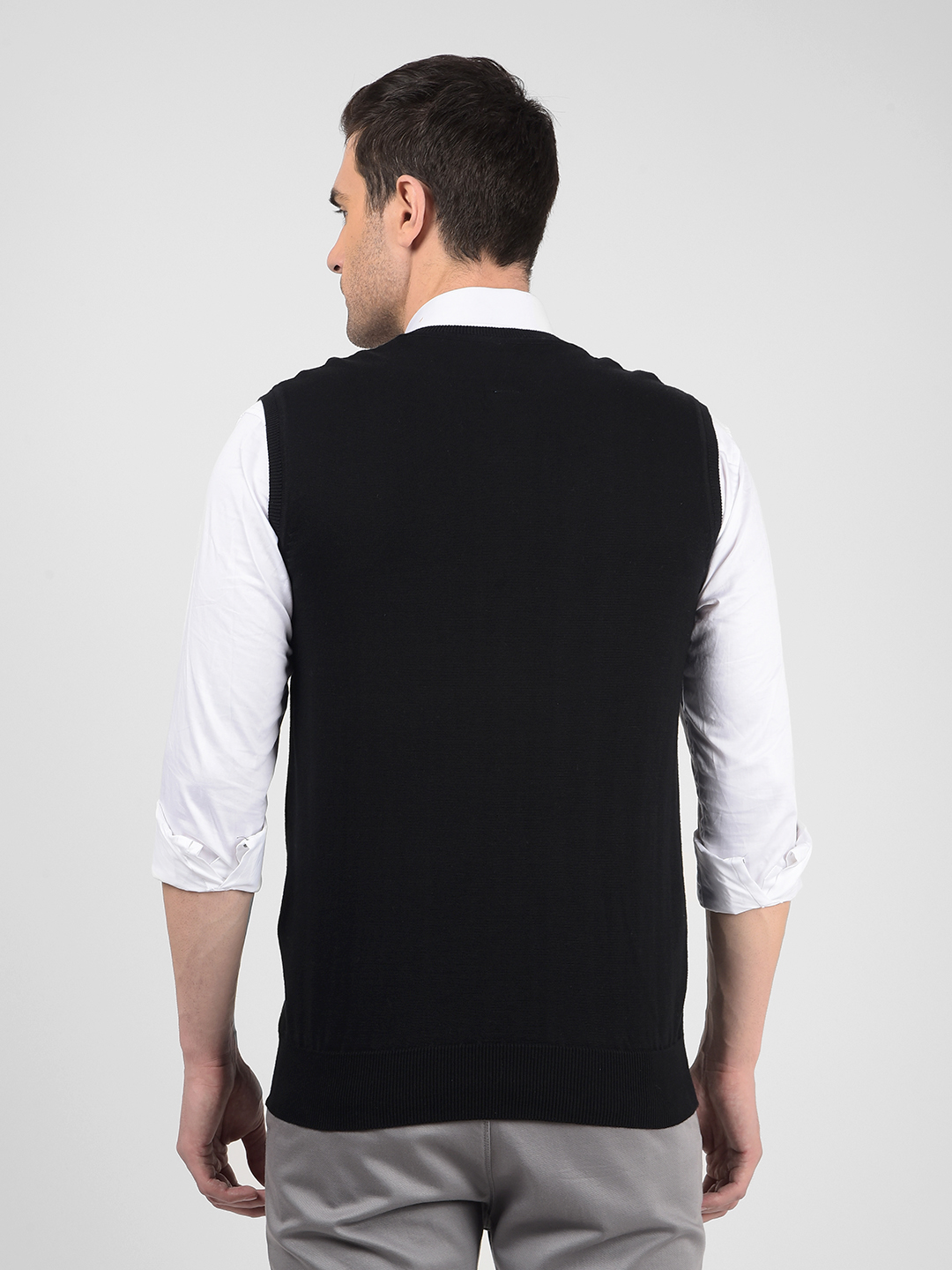 Numero Uno Men Solid Black Sweater